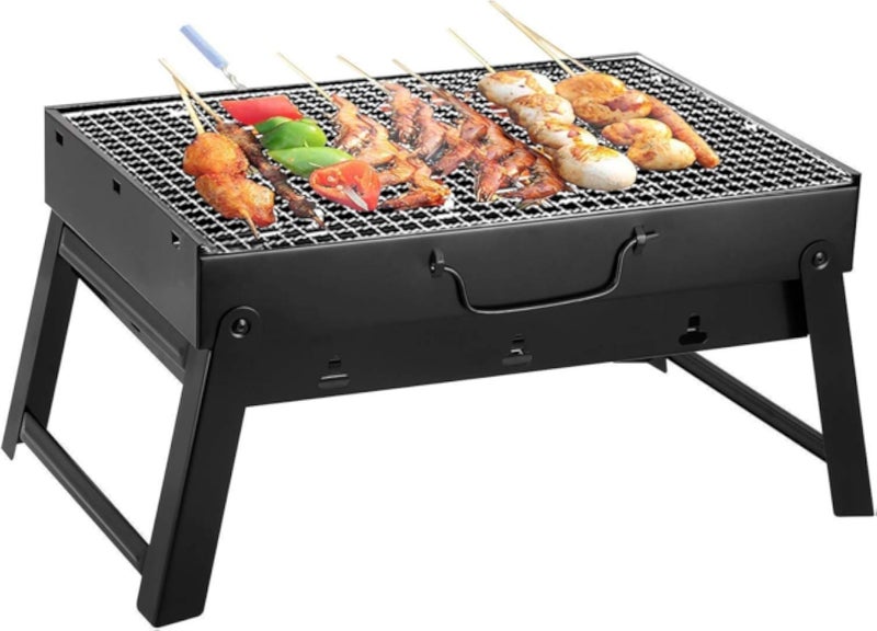 JUGTE Portable foldable suitcase toaster charcoal barbecue tandoori maker grill stand for outdoor travelling garden kitchen farmhouse restaurant